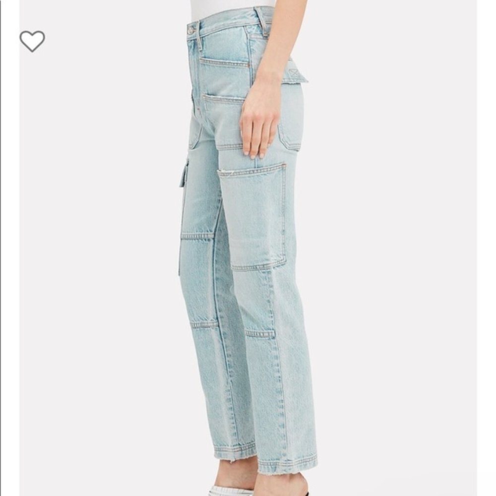 SLVRLAKE Denim Cargo, High Rise, Size 28